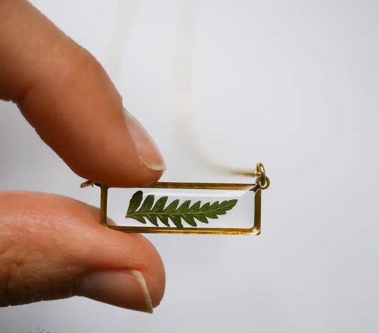 Fern Minimalist Bar Necklace