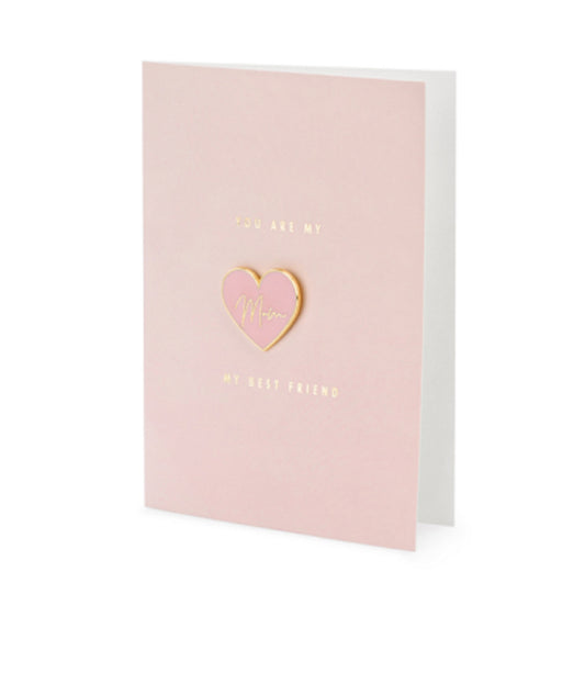 Card with enamel pin | Mom