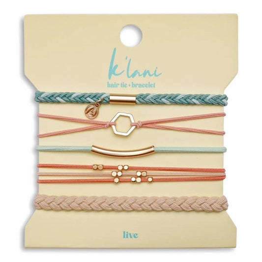 Live - Hair Tie Bracelet Set