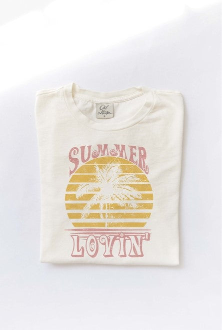 Summer Lovin' Mineral Washed Graphic Top