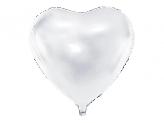 Heart White- Foil Balloon