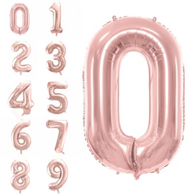 Giant Foil Balloon Number  - Rose Gold