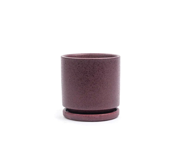 Gemstone Cylinder - Textured Bordeaux