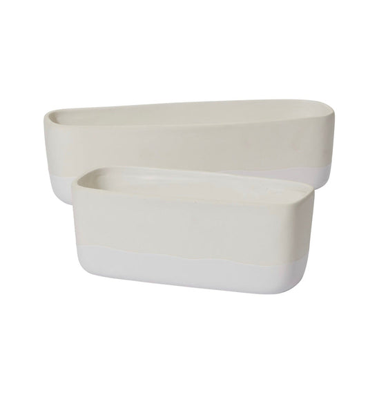 Evva Trough Planter - Cream