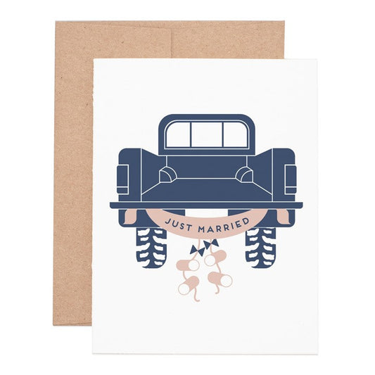 Just Married Greeting Card