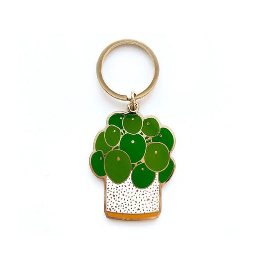 Pilea Plant Keychain